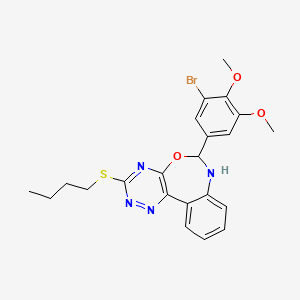 6-(3-Bromo-4,5-dimethoxyphenyl)-3-(butylsulfanyl)-6,7-dihydro[1,2,4]triazino[5,6-d][3,1]benzoxazepine