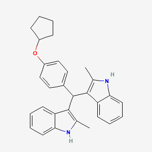 3-{[4-(Cyclopentyloxy)phenyl](2-methyl-1H-indol-3-YL)methyl}-2-methyl-1H-indole