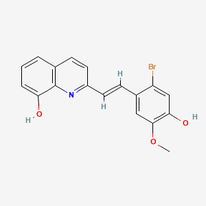 2-[(E)-2-(2-bromo-4-hydroxy-5-methoxyphenyl)vinyl]quinolin-8-ol