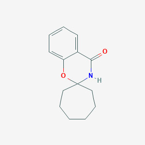 molecular formula C14H17NO2 B11611605 spiro[1,3-benzoxazine-2,1'-cycloheptan]-4(3H)-one 