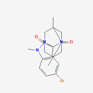 5'-bromo-1',5,7-trimethyl-6H-spiro[1,3-diazatricyclo[3.3.1.1~3,7~]decane-2,3'-indole]-2',6(1'H)-dione