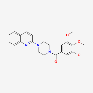 molecular formula C23H25N3O4 B11611630 2-[4-(3,4,5-Trimethoxybenzoyl)piperazin-1-yl]quinoline 