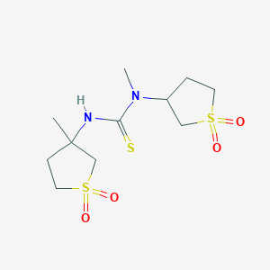 molecular formula C11H20N2O4S3 B11611645 1-(1,1-Dioxidotetrahydrothiophen-3-yl)-1-methyl-3-(3-methyl-1,1-dioxidotetrahydrothiophen-3-yl)thiourea 