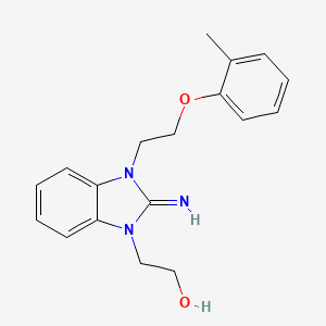 2-{2-imino-3-[2-(2-methylphenoxy)ethyl]-2,3-dihydro-1H-benzimidazol-1-yl}ethanol