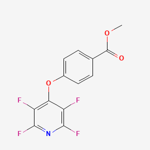 molecular formula C13H7F4NO3 B11611664 Methyl 4-[(2,3,5,6-tetrafluoropyridin-4-yl)oxy]benzoate 