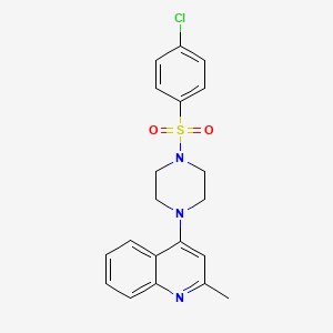 4-{4-[(4-Chlorophenyl)sulfonyl]piperazin-1-yl}-2-methylquinoline