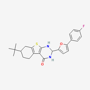 molecular formula C24H25FN2O2S B11611694 7-tert-butyl-2-[5-(4-fluorophenyl)furan-2-yl]-2,3,5,6,7,8-hexahydro[1]benzothieno[2,3-d]pyrimidin-4(1H)-one 