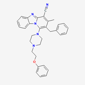 2-Benzyl-3-methyl-1-[4-(2-phenoxyethyl)piperazin-1-yl]pyrido[1,2-a]benzimidazole-4-carbonitrile