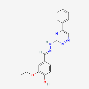 3-Ethoxy-4-hydroxybenzaldehyde (5-phenyl-1,2,4-triazin-3-yl)hydrazone