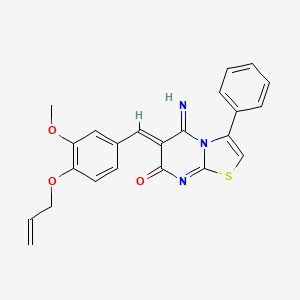 (6Z)-5-imino-6-[3-methoxy-4-(prop-2-en-1-yloxy)benzylidene]-3-phenyl-5,6-dihydro-7H-[1,3]thiazolo[3,2-a]pyrimidin-7-one