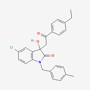 5-chloro-3-[2-(4-ethylphenyl)-2-oxoethyl]-3-hydroxy-1-(4-methylbenzyl)-1,3-dihydro-2H-indol-2-one