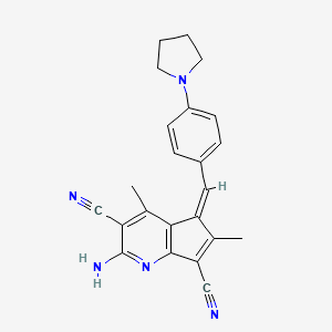 (5Z)-2-amino-4,6-dimethyl-5-[4-(pyrrolidin-1-yl)benzylidene]-5H-cyclopenta[b]pyridine-3,7-dicarbonitrile