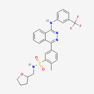 2-methyl-N-(tetrahydrofuran-2-ylmethyl)-5-(4-{[3-(trifluoromethyl)phenyl]amino}phthalazin-1-yl)benzenesulfonamide