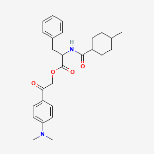 2-[4-(dimethylamino)phenyl]-2-oxoethyl N-[(4-methylcyclohexyl)carbonyl]phenylalaninate