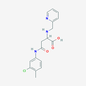 molecular formula C17H18ClN3O3 B11611779 N-(3-chloro-4-methylphenyl)-N~2~-(pyridin-2-ylmethyl)asparagine 