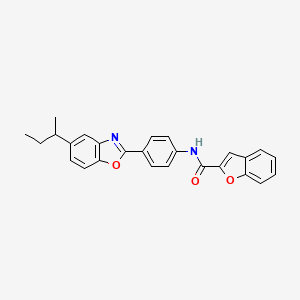 N-{4-[5-(butan-2-yl)-1,3-benzoxazol-2-yl]phenyl}-1-benzofuran-2-carboxamide