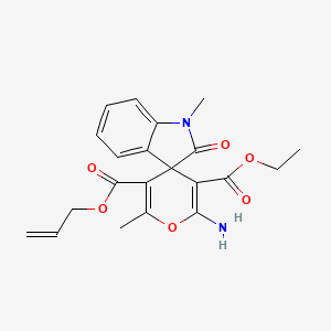 3'-Ethyl 5'-prop-2-en-1-yl 2'-amino-1,6'-dimethyl-2-oxo-1,2-dihydrospiro[indole-3,4'-pyran]-3',5'-dicarboxylate