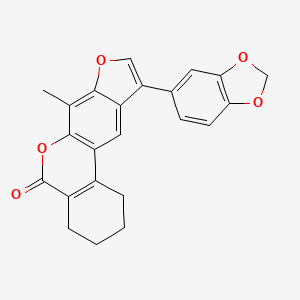 10-(1,3-benzodioxol-5-yl)-7-methyl-1,2,3,4-tetrahydro-5H-benzo[c]furo[3,2-g]chromen-5-one