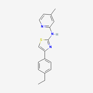 molecular formula C17H17N3S B11611829 N-[4-(4-ethylphenyl)-1,3-thiazol-2-yl]-4-methylpyridin-2-amine 