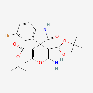 3'-Tert-butyl 5'-propan-2-yl 2'-amino-5-bromo-6'-methyl-2-oxo-1,2-dihydrospiro[indole-3,4'-pyran]-3',5'-dicarboxylate