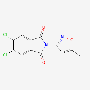 molecular formula C12H6Cl2N2O3 B11611856 5,6-Dichloro-2-(5-methyl-1,2-oxazol-3-yl)isoindole-1,3-dione 