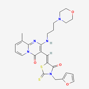 3-{(Z)-[3-(2-Furylmethyl)-4-oxo-2-thioxo-1,3-thiazolidin-5-ylidene]methyl}-9-methyl-2-{[3-(4-morpholinyl)propyl]amino}-4H-pyrido[1,2-A]pyrimidin-4-one