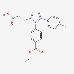 3-{1-[4-(ethoxycarbonyl)phenyl]-5-(4-methylphenyl)-1H-pyrrol-2-yl}propanoic acid