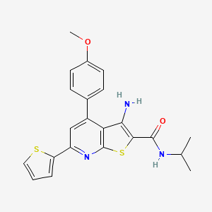 3-amino-4-(4-methoxyphenyl)-N-(propan-2-yl)-6-(thiophen-2-yl)thieno[2,3-b]pyridine-2-carboxamide