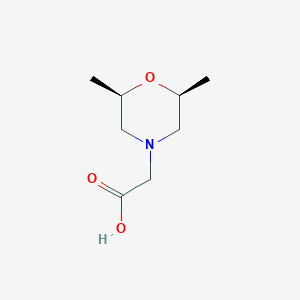 molecular formula C8H15NO3 B116119 2-[(2R,6S)-2,6-dimethylmorpholin-4-yl]acetic acid CAS No. 142893-66-1