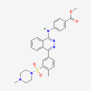 molecular formula C28H29N5O4S B11611912 Methyl 4-[(4-{4-methyl-3-[(4-methylpiperazin-1-yl)sulfonyl]phenyl}phthalazin-1-yl)amino]benzoate 