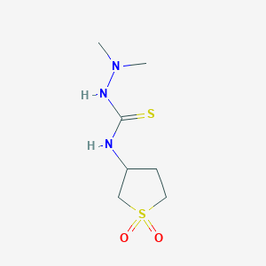 3-({[(Dimethylamino)amino]thioxomethyl}amino)thiolane-1,1-dione