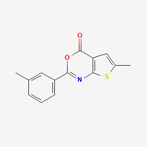 6-methyl-2-(3-methylphenyl)-4H-thieno[2,3-d][1,3]oxazin-4-one