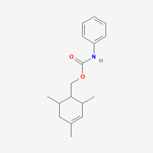 molecular formula C17H23NO2 B11611938 (2,4,6-Trimethylcyclohex-3-en-1-yl)methyl phenylcarbamate CAS No. 5359-83-1