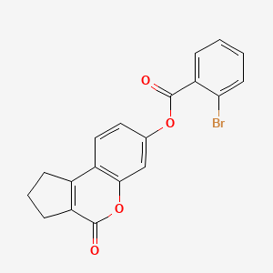 (4-oxo-2,3-dihydro-1H-cyclopenta[c]chromen-7-yl) 2-bromobenzoate