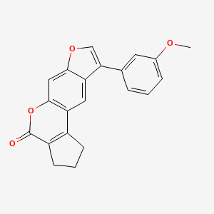 molecular formula C21H16O4 B11611977 9-(3-methoxyphenyl)-2,3-dihydrocyclopenta[c]furo[3,2-g]chromen-4(1H)-one 