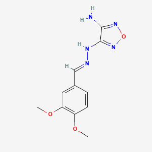 4-[N'-(3,4-Dimethoxy-benzylidene)-hydrazino]-furazan-3-ylamine