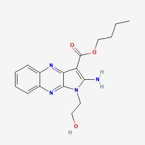 Butyl 2-amino-1-(2-hydroxyethyl)-1H-pyrrolo(2,3-B)quinoxaline-3-carboxylate