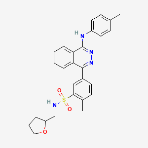 2-methyl-5-{4-[(4-methylphenyl)amino]phthalazin-1-yl}-N-(tetrahydrofuran-2-ylmethyl)benzenesulfonamide