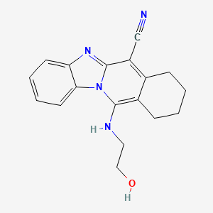 11-[(2-Hydroxyethyl)amino]-7,8,9,10-tetrahydrobenzimidazo[1,2-b]isoquinoline-6-carbonitrile