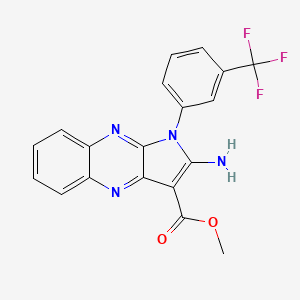 molecular formula C19H13F3N4O2 B11612038 methyl 2-amino-1-[3-(trifluoromethyl)phenyl]-1H-pyrrolo[2,3-b]quinoxaline-3-carboxylate 