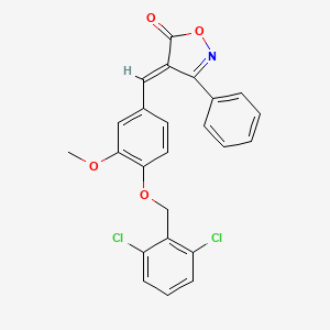 (4E)-4-{4-[(2,6-dichlorobenzyl)oxy]-3-methoxybenzylidene}-3-phenyl-1,2-oxazol-5(4H)-one