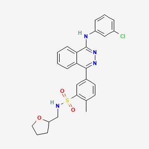 5-{4-[(3-chlorophenyl)amino]phthalazin-1-yl}-2-methyl-N-(tetrahydrofuran-2-ylmethyl)benzenesulfonamide