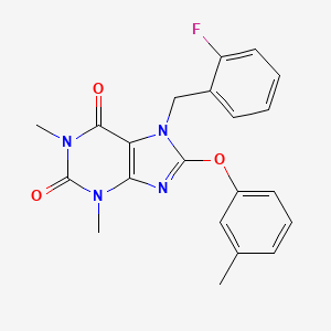 7-(2-fluorobenzyl)-1,3-dimethyl-8-(3-methylphenoxy)-3,7-dihydro-1H-purine-2,6-dione