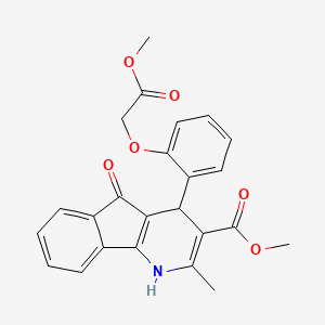 methyl 4-[2-(2-methoxy-2-oxoethoxy)phenyl]-2-methyl-5-oxo-4,5-dihydro-1H-indeno[1,2-b]pyridine-3-carboxylate