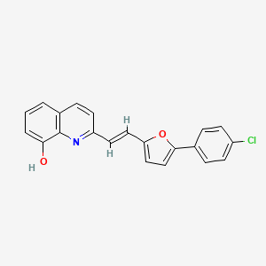 2-{(E)-2-[5-(4-chlorophenyl)furan-2-yl]ethenyl}quinolin-8-ol