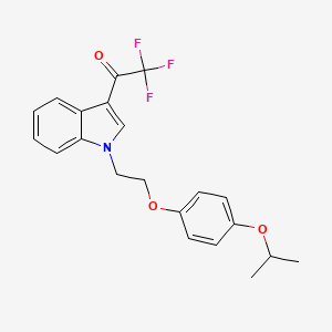 2,2,2-trifluoro-1-(1-{2-[4-(propan-2-yloxy)phenoxy]ethyl}-1H-indol-3-yl)ethanone