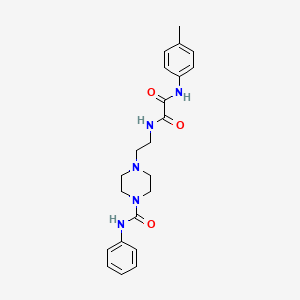 molecular formula C22H27N5O3 B11612141 N-(4-methylphenyl)-N'-{2-[4-(phenylcarbamoyl)piperazin-1-yl]ethyl}ethanediamide 