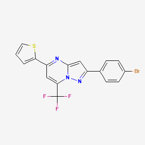 2-(4-Bromophenyl)-5-(thiophen-2-yl)-7-(trifluoromethyl)pyrazolo[1,5-a]pyrimidine