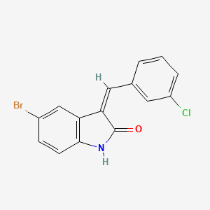 (3Z)-5-bromo-3-(3-chlorobenzylidene)-1,3-dihydro-2H-indol-2-one