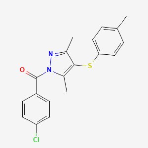 1-(4-chlorobenzoyl)-3,5-dimethyl-4-[(4-methylphenyl)thio]-1H-pyrazole